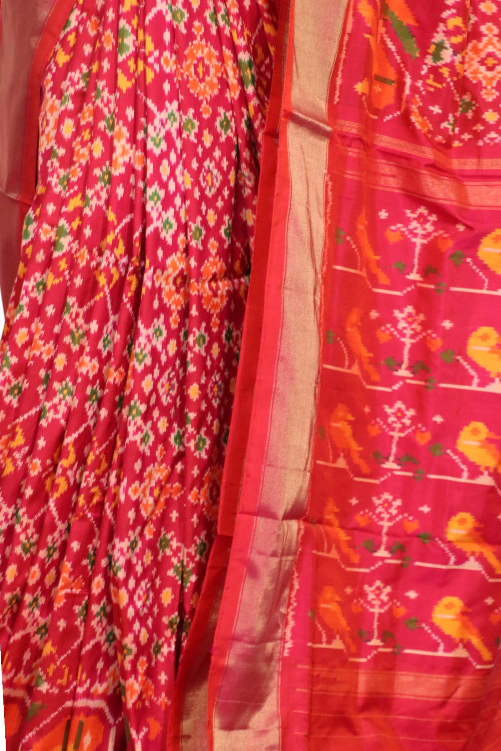 Pure Handloom Patola Ikat Silk Saree AL211724